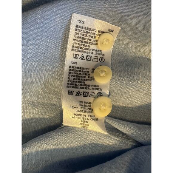 Tommy Bahama Shirt Mens Size XL Blue Relax 100% Linen Long Sleeve Button Up - Picture 5 of 7